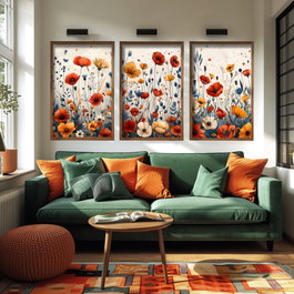 Wallity GE258-L Conjunto de 3 Cuadros Decorativos en MDF